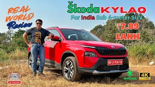 Skoda KYLAQ Real World Review  Segment First Features  Premium Looks  Starting at Rs 789 Lakh [upl. by Liew]