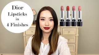 Dior Lipsticks New Formula Review  Preview of LE Sakura Quint [upl. by Ainuj662]