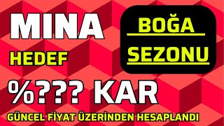 MINA COİN BOĞA SEZONU EN GARANTİ KAR HEDEFİ NERESİ OLABİLİR bitcoin boğasezonu mina minacoin [upl. by Allin]