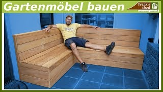 Gartenmöbel aus Holz bauen  Sitzbank für Terrasse selber bauen  DIY [upl. by Stranger330]