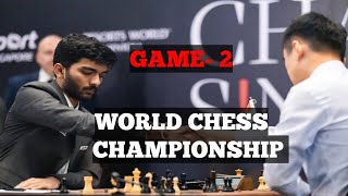 Gukesh 🆚Ding ‼️Second game of world chess championship 2024 [upl. by Whalen56]