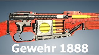 How a German Gewehr 1888 Rifle Works [upl. by Eirallam567]