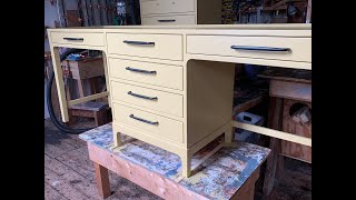 Modern Style Desk Reproduction with Lots of Joinery [upl. by Ahsineb290]