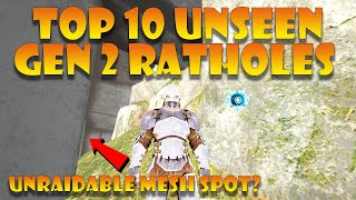 Top 10 Gen 2 Ratholes  Unseen and Unraidable  Ark PvP [upl. by Eniar808]