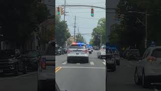 3 NASSAU COUNTY POLICE INTERCEPTORS PATROLING THROUGH THE WOODMERE AREA OF NEW YORK [upl. by Yazbak]