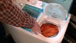 How to Use The Good Ideas Twin Tub Washing Machine Streetwize Accessories Portawash Plus [upl. by Nauwtna]