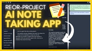 Reor A SelfOrganizing AI NoteTaking App That Runs Models Locally Opensource [upl. by Ecinad]