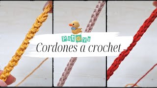 3 Tipos de CORDONES A CROCHET 🤗 Triangular 🔺 Tubular 🟠 Plano ➖ [upl. by Christian886]