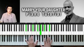 Marry Your Daughter  Brian McKnight Piano Tutorial  Not Angka [upl. by Avlasor]