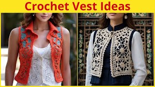 Transform Your Look with Crochet Vests Crochet Vest Idea [upl. by Ecirehs371]