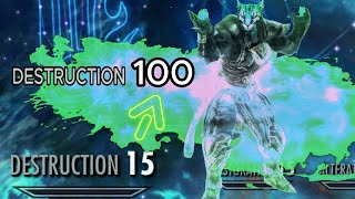 Destruction Level 100 In 50 seconds Skyrim Glitches [upl. by Marka154]