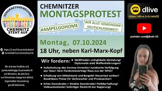 Chemnitzer Montagsprotest  07102024 [upl. by Duvall669]