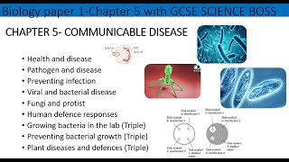 Biology paper 1 B5AQA Communicable Diseases Full chapter revision for GCSE in 35 mins Grade 49 [upl. by Abana]