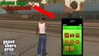 gta sa android phone mod  gtainside fan [upl. by Ainekahs]