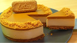 NoBake Lotus Biscoff Cheesecake No gelatin No egg No oven No mixer [upl. by Evelyn]