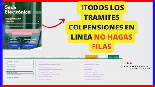 👉Todos los Trámites en Colpensiones en linea sin Hacer filas👉 [upl. by Martinic]