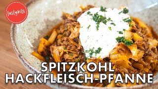 Schnelle SpitzkohlHackfleischPfanne selber machen Rezept [upl. by Cordie623]