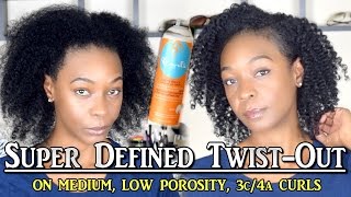 Super Difined TwistOut  ft Curls Creme Brule Whipped Curl Cream [upl. by Nevart347]