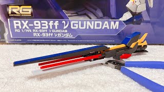 RG 1144 RX93ff ν GUNDAM FUNNEL BUILD [upl. by Lawler426]