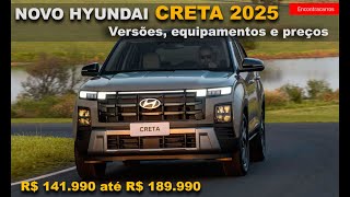 Novo Hyundai Creta 2025  O que mudou Todas as versões equipamentos e preços [upl. by Hoeg]