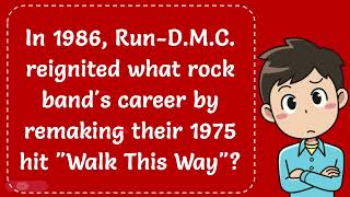 In 1986 RunDMC reignited what rock bands career by remaking their 1975 hit quotWalk This Wayquot E [upl. by Rosen]