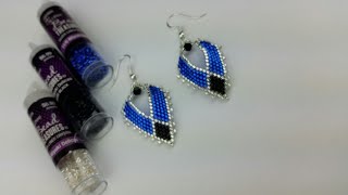 ARETES DE DELICAS RUSSIAN LEAF EARRINGS CRYSTALBLACK AND BLUE [upl. by Lait871]