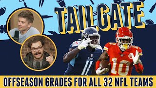 Final grades for all 32 NFL team offseasons on an AF scale  PFF Tailgate [upl. by Yllek26]