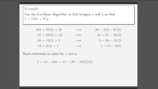 Extended Euclidean Algorithm [upl. by Annawad]