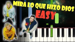 Redimi2 Alex Zurdo Funky  Mira lo que hizo Dios  Piano Tutorial Fácil [upl. by Pollerd]