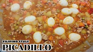 FILIPINO STYLE PICADILLO EASY GROUND PORK RECIPE  Jack N Poy Kitchen [upl. by Wye887]