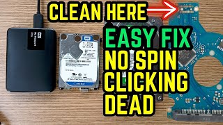 How to Repair a Broken Hard Drive with Clicking Noise  Dead  No Spin  Data Recovery [upl. by Ranie]