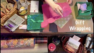 ASMR RequestGift wrapping at gift shop No talking Tissue paper bagging [upl. by Nork]