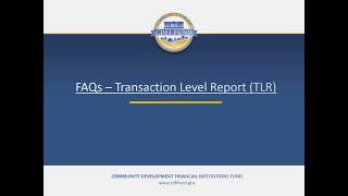 Webinar FAQs on Completing and Submitting a TLR [upl. by Llerreg379]