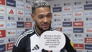 We Stuck to the Plan Joelinton Reacts to Newcastles 31 Win vs Nottingham Forest PostMatch [upl. by Kotto]