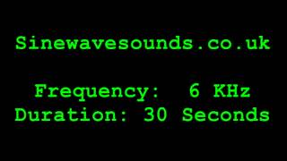 6KHz  6000 Hz Test tone  Sound  Tweeter Test [upl. by Chari]