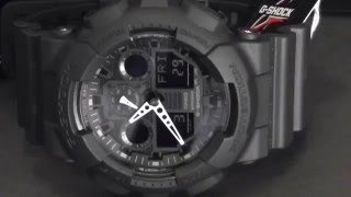 2S Time  CASIO GShock GA1001A1 Velocity Indicator XLarge Series [upl. by Olraced]