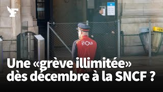 Les syndicats de la SNCF appellent à une grève illimitée [upl. by Idnarb]