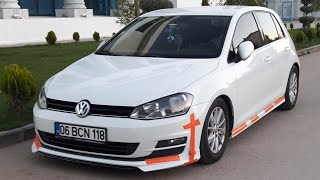 Volkswagen Golf Mk 7 Body Kit Uygulaması FibersanTuning  Tk Auto  Ön Ek Ve Yan Marşpiyel Montajı [upl. by Mchugh224]