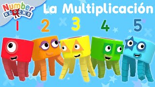 Tablas de multiplicar  Todos los niveles  Matemáticas para niños  Numberblocks en Español [upl. by Ymrots]