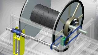 Rope Winder Dynamic Simulation using Inventor from BampD Manufacturing [upl. by Egiarc24]