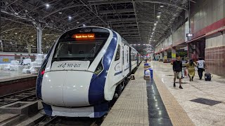 Mumbai to Ahmedabad  Train Journey by VANDE BHARAT Express  Indian Railways  High Speed Coverage [upl. by Ettigdirb703]