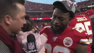 Damien Williams Emotional Postgame Interview  Titans  Chiefs [upl. by Allina]