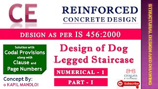 Design of Dog Legged Staircase I Part1 [upl. by Coridon832]