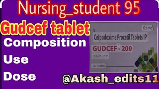 GUDCEF tablet  Cefpodoxime tablet  Gudcef 200 tablet  Tranding video doctordoctor [upl. by Ruhtracm]