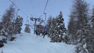 Risalita integrale seggiovia Graffer quotMalghettequot  Marilleva TN  Chairlift  Stolheis  Stollift [upl. by Akcebar211]