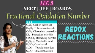 Paradox of Fractional oxidation numbers Special cases Lec 3 Redox reactions NEET JEE amp BOARDS [upl. by Yerrok]