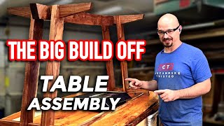 Assembling the Dining Table  The Big Build Off [upl. by Onirotciv]