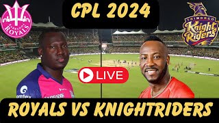 CPL 2024 Match Barbados Royals vs Trinbago Knightiriders Live WatchAlong [upl. by Haneekas]