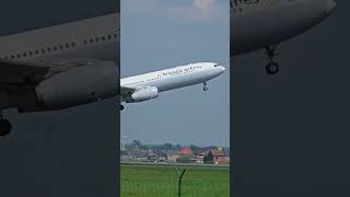 Airbus A330300 Brussels Airlines Takeoff Brussels Airport [upl. by Halda555]