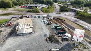 Status vid bygget av Max etablering i Sandviken 15 Sept 2024 [upl. by Aisirtap179]